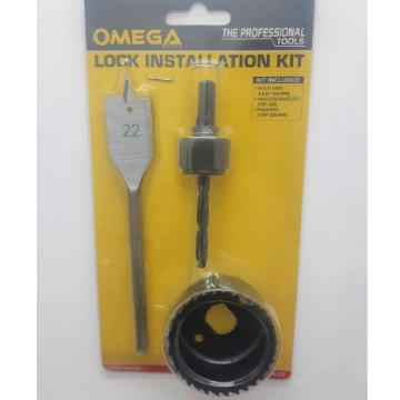 Show details for OMEGA Lock Installation Kit | Lock Door Knob Installation Kit Standard Size Hole Saw for Wood,LK-5422 OMEGA Lock Installation Kit