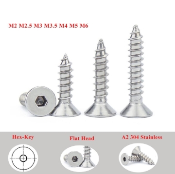 Show details for 304 Stainless Steel Self Tapping Screw, Flat Head (Metal Screw), SSST-FH Picture of 304 Stainless Steel Self Tapping Screw, Flat Head (Metal Screw), SSST-FH