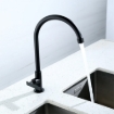 Picture of Axis Danube Pillar Tap Gooseneck  Matte Black, AXS01FD251B
