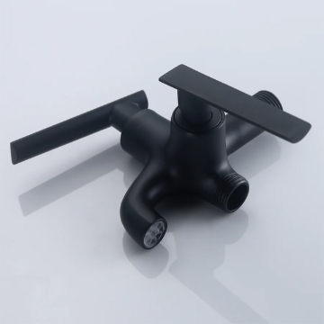 Show details for AXIS 2 WAY WALL TAP, MATTE BLACK-DANUBE AXS01FD201B Picture of AXIS 2 WAY WALL TAP, MATTE BLACK-DANUBE AXS01FD201B
