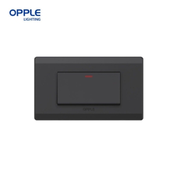 Show details for OPPLE 1 Gang 1 Way Wall Switch White and Dark Grey- F011611A OPPLE 1 Gang 1 Way Wall Switch White and Dark Grey