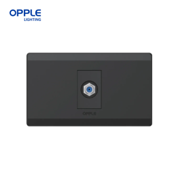 Show details for OPPLE 1 GAng Head TV Cable Outlet White and Dark Grey-F016101 OPPLE 1 GAng Head TV Cable Outlet White and Dark Gre