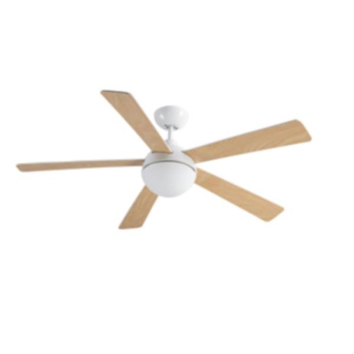 Picture of ACO RAKIA 5-BLADE CEILING FAN WITH LED LIGHT 52" WHITE