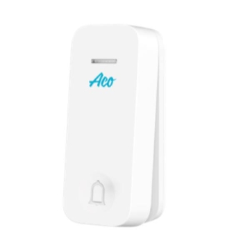 Show details for Aco Wireless Rectangle Plug- in Doorbell with Kinetic Bell Push, ACODBRTLWHITE Picture of Aco Wireless Rectangle Plug- in Doorbell with Kinetic Bell Push, ACODBRTLWHITE