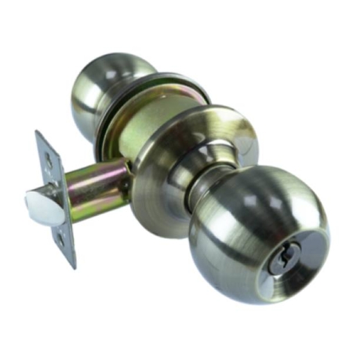 Picture of Argo Knobset Cylindrical  Entr Round Antique Brass, ARG1000CUS5