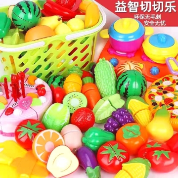 Picture of kitchen toy cut toy cut fruits cut vegetables