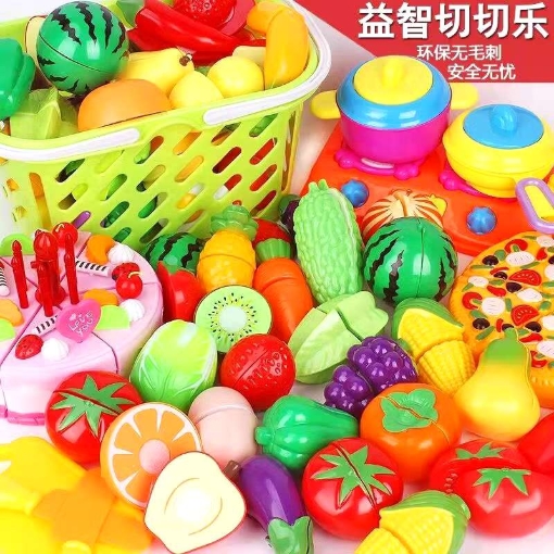 Picture of kitchen toy cut toy cut fruits cut vegetables