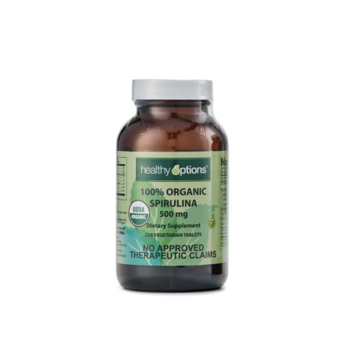Picture of Healthy Options Organic Spirulina 500mg 250 Tablets