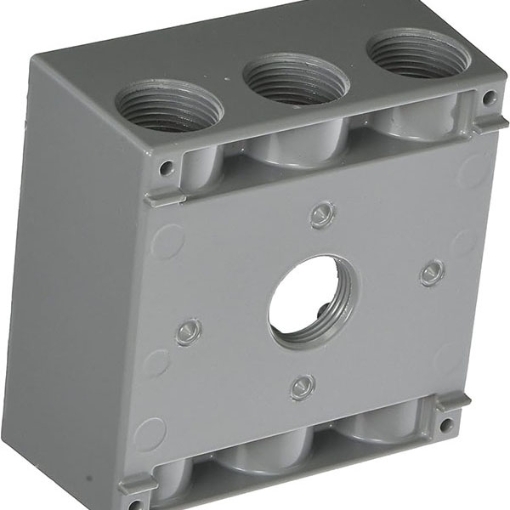 Picture of WEATHERPROOF OUTLET BOXES-ALUMINUM DIE CAST, 2 GANG RECTANGULAR WP BOX